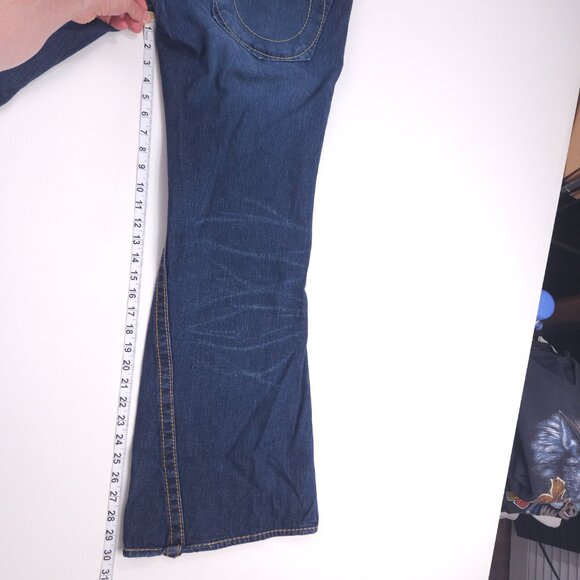 True Religion Jeans 36 Joey Big T Low Rise Rave Twisted Baggy Stitch Jnco Y2K - Picture 7 of 10